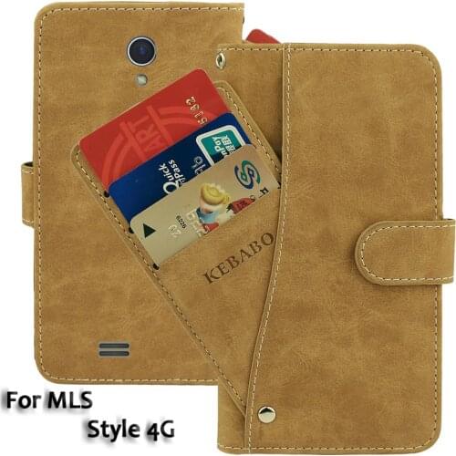 Leather Wallet MLS Style 4G Case 5.5" Flip Fashion Luxury Front Card Slots Cases Cover Business Magnetic Phone Bags