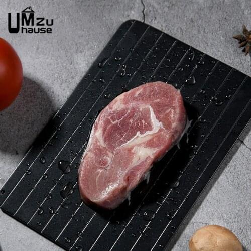 Fast Defrosting Trays Frozen Food Meat Fish Kitchen Dinner Cooking Tools Home Aluminum Plate Gadgets Quickly Thaw Unfreeze Board