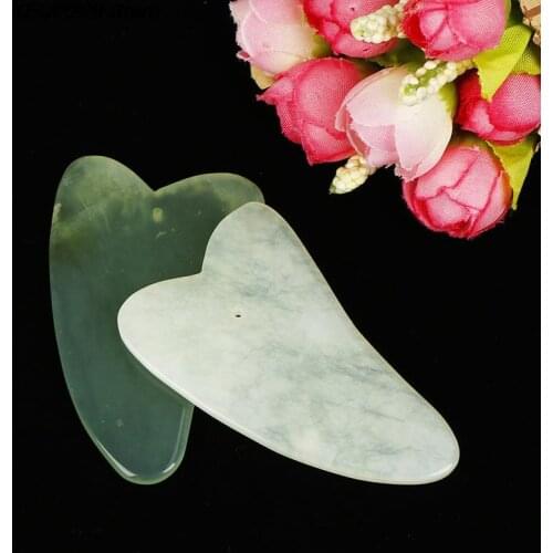 Hand Massager Relaxation Comb Health Care Healthy Beauty Tool Natural Jade Stone Guasha Gua Sha Board Comb Shape Massage