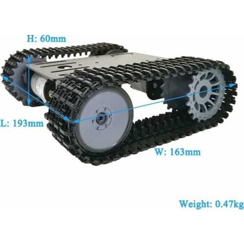 TP101 Metal Smart Crawler Robot Tank Chassis Kit with 33GB-520 12V DC Motor Aluminum Alloy Panel DIY For Arduino Toy