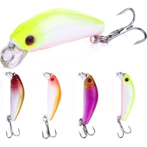 Mini Minnow Fishing Lures 3.8cm 2.2g Wobblers Lake River Fishing Fake bait Crankbaits