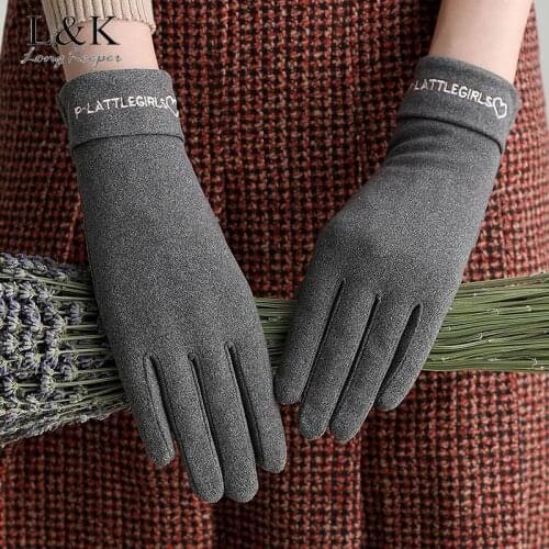 Fashion Women Spring Autumn Gloves Winter Warm Full Finger Mittens Female Elegant Driving Windproof Gloves luvas guantes