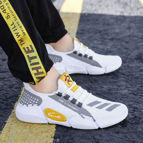 Mens Shoes Fly Weave Shoes Breathable Running Shoes All-match Sneakers Male Shoes Cozy Athletics Trainer Shoes Walking Shoes