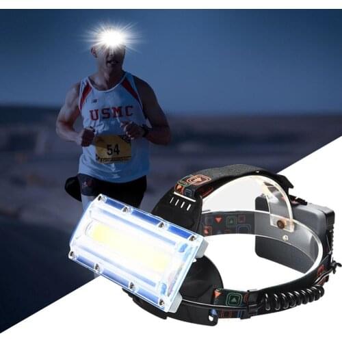 COB LED Fishing Headlamp Camping headlights Use 3*18650 Battery Head lamp Flashlight