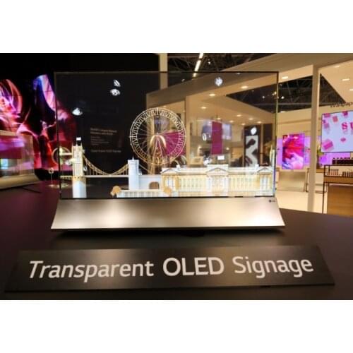 Customize 55'' inch transparent OLED display shopping mall advertising digital signage