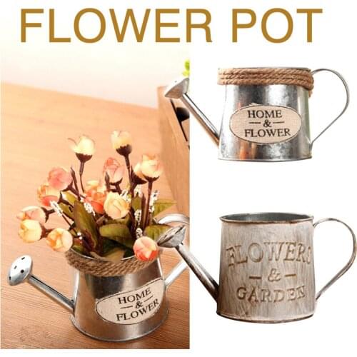 New Vintage Bucket Flower Pot Planter Succulent Plant Flowerpot Home Garden Decor