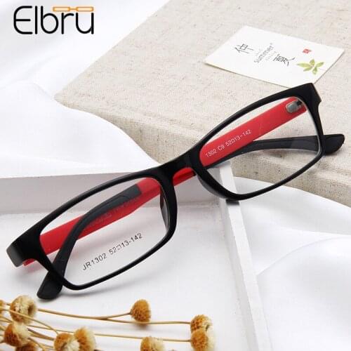 Elbru Vintage Small Frame Plain Glasses Men Women Retro Fashion Optical Eyeglasses Student Clear Spectacles Ultralight Eyewear