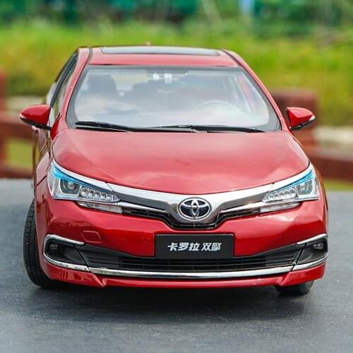 Original factory authentic 1:18 TOYOTA COROLLA double majors red diecast car model with small gift