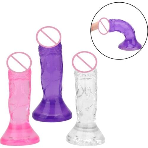 Translucent Realistic Artificial Penis Vagina Anal Massage With Strong Suction Cup Female Masturbation Dildo for Women