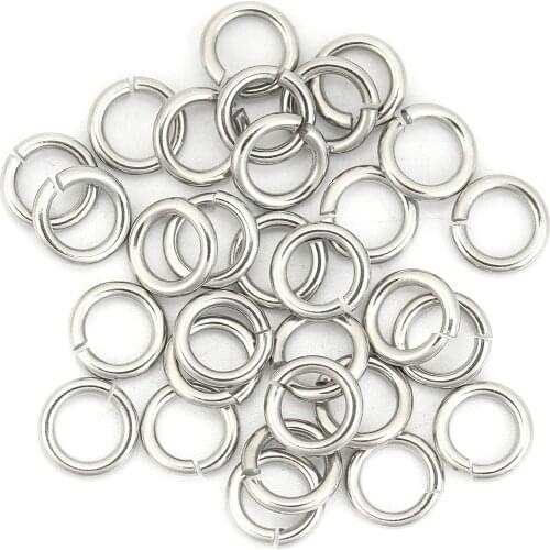 100pcs/Lot 6/8/9/10/12/16mm Metal DIY Jewelry Findings Open Single Loops Jump Rings & Split Ring For Jewelry Making