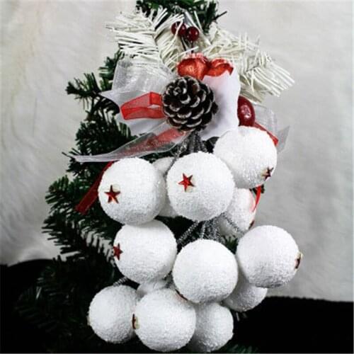 4cm Diameter Christmas Decorations Foam Snow Powder Ball String Window Decoration Festive Atmosphere Rendering Supplies KK03
