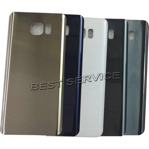 Back Battery case For Samsung for Galaxy Note 5 N920 N9200 Housing Rear Case Door with Adhesive