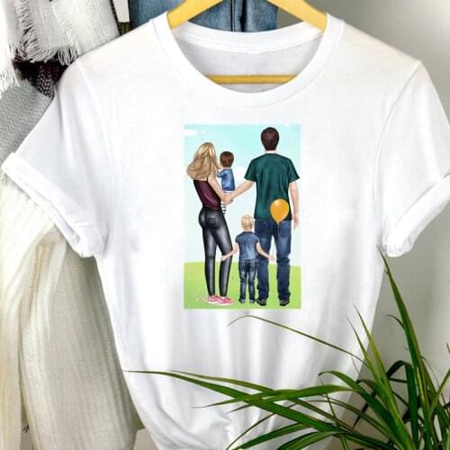 Women Clothes Photo 2021 New Family Mama Mom Mother 90s Cartoon Print Mujer Camisetas Tshirt Female Tee Top Graphic T-shirt