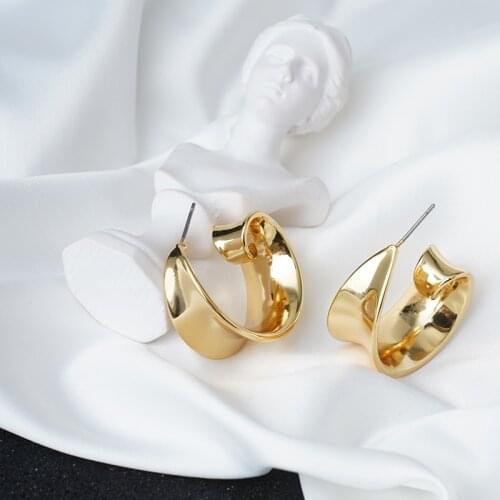 Golden earrings woman hoops stainless steel pending jewelry women steel stainless fashion earrings 2021