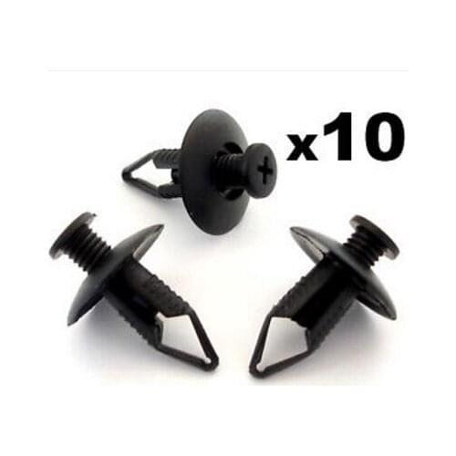 10x 8mm For Bumper, For Wheel Arch Lining, & Splashguard Trim Clips- Fits some For Nissan
