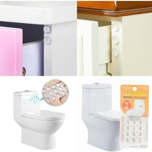 24Pcs/Set Transparent Silicone Anti-Collision Muffler Cushion Bumper Stickers Adhesive Pellets