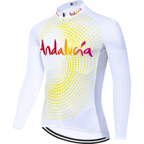 Andalucia Summer Spirng Uniforme Retro Camisa Tenue Jersey Hombre Maglia Uomo Camiseta Ciclismo Masculino Maillot Velo Homme