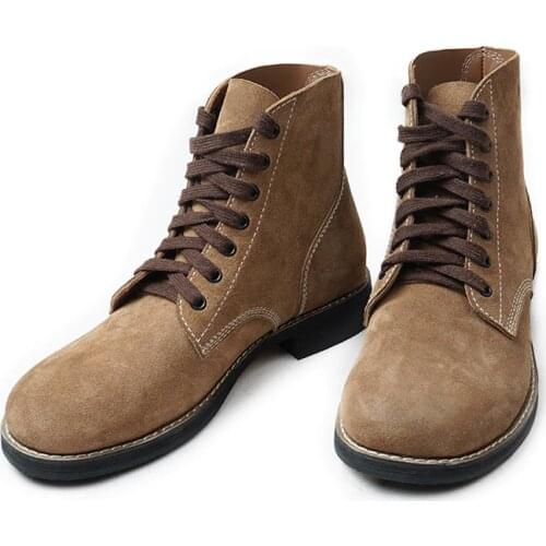 WW2 US Army GI Rough Out Ankle Boots - All Sizes - Repro American Leather Boots EUR40-EUR46-US/406113