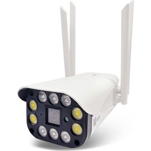 1080p 3MP Wireless WiFi Gun Camera 4 Antennas Dual Light Source Warm Light Full Color Night Vision Monitor CCTV Xmeye App