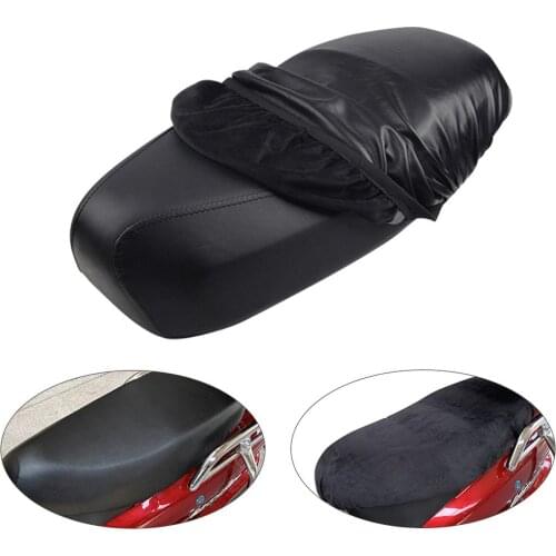Motorcycle Cover Lightweight Seat Cover Outdoor Waterproof Rain Dust UV Protector Black L Fits Most Sport Adventure Touring