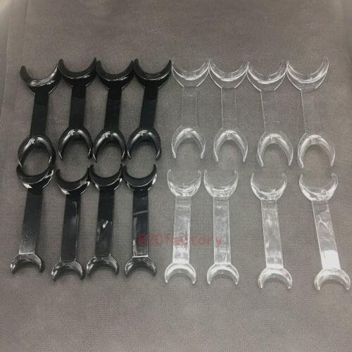 Black / WhiteDental Double-headed T-Shape Intraoral Cheek Lip Retractor Dental Intraoral Mouth Expanders