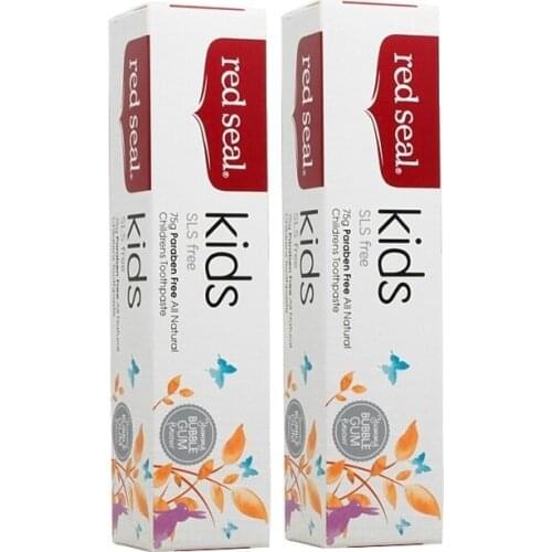 NewZealand Red Seal Natural Kids Toothpaste Protect Mouth Gums Safer for Kids Children Use to Swallow Fresh Peach Banana Flavour