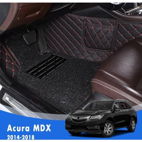 For Acura MDX 2018 2017 2016 2015 2014 (5 seats) Luxury Double Layer Wire Loop Car Floor Mats Auto Interiors Carpets Accessories
