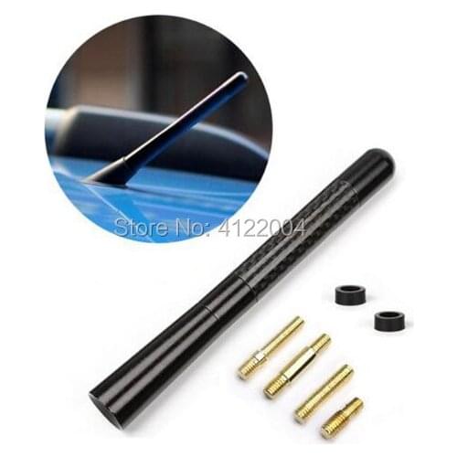 Delicate Black Fiber Carbon Short Antenna Radio Car Aerial Antenna For MITSUBISHI LANCER PAJERO OUTLANDER ASX Galant Eclipse