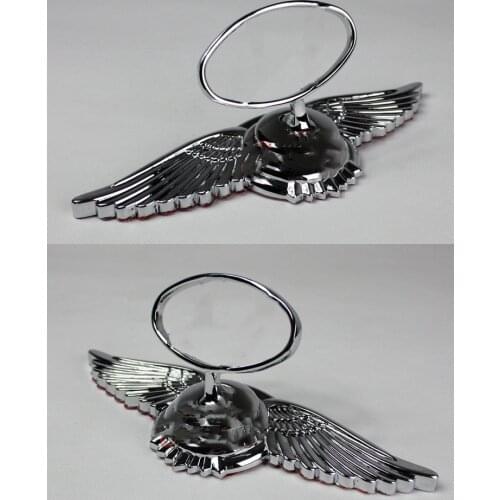Metal Car hood bonnet emblem badge Eagle wings base with K h logos Silver/Gold for Korea cars Hyundai Kia series DIY Decoration