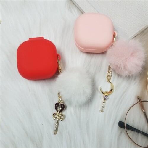 Cute Plush Keyring Case for Samsung Galaxy Buds Live Accessories Bluetooth Earphone Case Cover