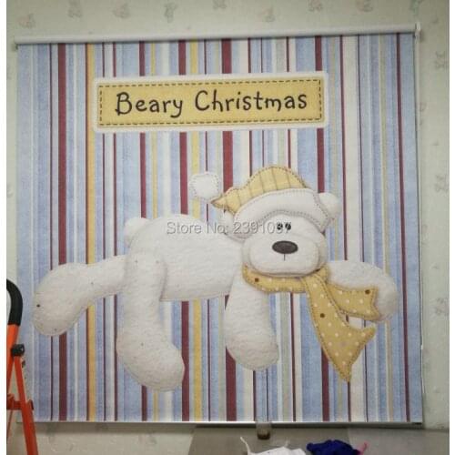 Fancy motorized printed roller blind Childrens Cartoon printed roller window blind boys and girls, bedroom shading baby room