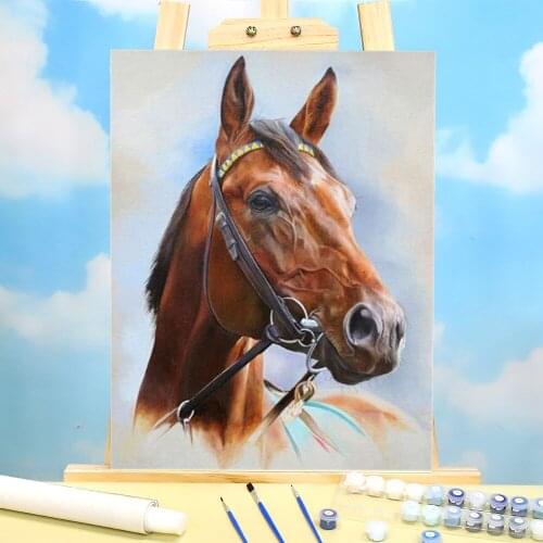 Animal Horse Paint By Numbers Kit Oil Paints 50*70 Paiting By Numbers Decorative Paintings Adults Wholesale Drawing