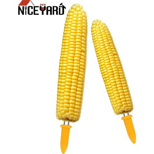 NICEYARD 6Pcs/Set Corn Holders Barbecue Supplies Multi-function Stainless Steel BBQ Tools Forks