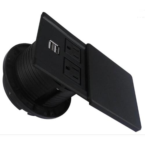 2019 New Round Table Socket with Universal power and USB Charger