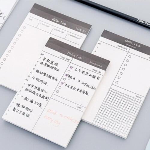 Simple Business Day Plan This Scratch Pad Can Tear Notepad Office Desk Schedule Memo Stationery