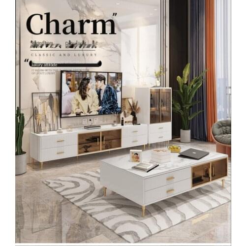 TV cabinet coffee table combination living room Italian furniture combination set