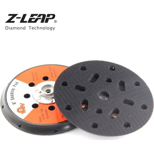 Z-LEAP 1PC 6" Random Orbit Sanding Pad Backer Plate 5/6"*24 Thread Backing Pad For Air Sander Angle Grinder Grinding Power Tools