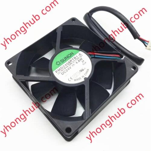 SUNON PMD2408PTB1-A (2).B1948.GN.C1120.I21 DC 24V 4.8W 3-Wire 80x80x25mm Server Cooling Fan