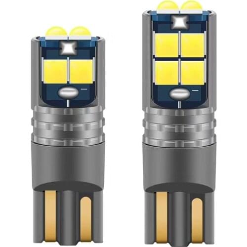 EURS 2pcs Car T10 LED Canbus W5W 3030 6smd 10SMD 194 168 Auto LED Car Interior Light plate Dome Reading Lamp Clearance Light 12V