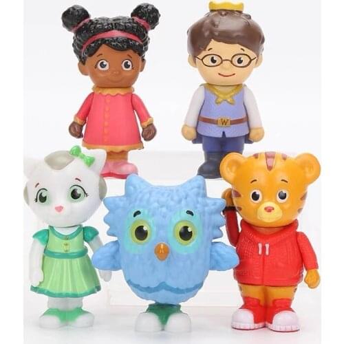 Tiger Daniel 5PCS/Set Tiger Daniels friend and neighbor doll combination figure model decoration set toy