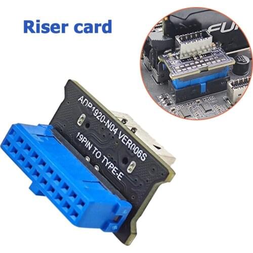 USB 3.0 Internal 19-Pin Motherboard Header to USB 3.1 Type E A Key 20-Pin Front Panel Adapter Converter
