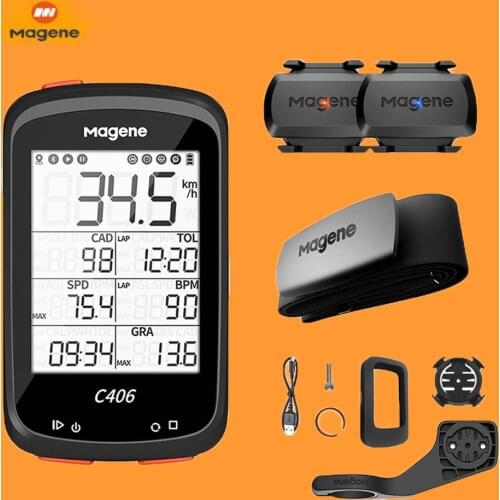 Magene C406 Bicycle GPS Computer h64 Heart Rate Monitor S3 Speed Cadence Sensor ANT+ Bluetooth Computer Waterproof Bike Computer