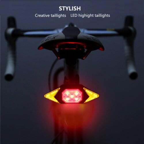 Bicycle USB/Battery LED Indicator Bike Rear Tail Laser Turn Signal Light Wireless Remote Control Bicycle Direction Lamp