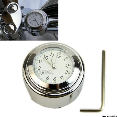 High Quality Waterproof 7/8" 1" Universal Motorbike Motorcycle Bike Handlebar Bar Mount Clock