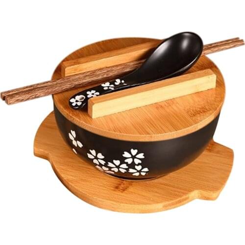 Japanese Ramen Bowls Japanese Rice Bowl Ceramic Ramen Bowl Hand Drawn Rice Bowl Retro Tableware Noodle Bowl 6.5 Inch