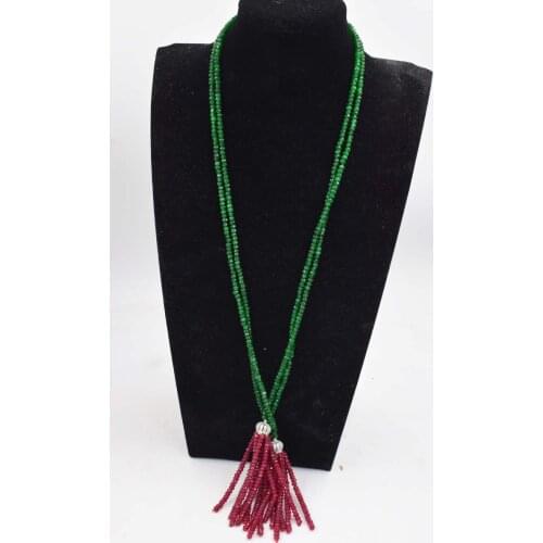 Green and pink red jade beads roundel 4*2mm necklace wholesale beads 32inch gift discount