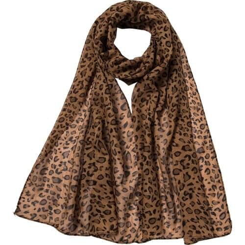 Leopard Scarf Women Multicolor Fashion Classical Printing Long Soft Shawl Scarves Quality Long Chiffon Femme Wrap Scarf Ladies