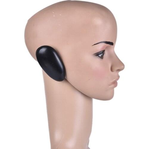 1 Pair Black Plastic Ear Cover Salon Hairdressing Hair Dyeing Coloring Bathing Ear Cover Shield Protector Waterproof Earmuffs