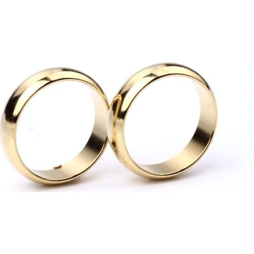 1 pcs Gold Cambered PK Ring Magic Tricks Strong Magnetic Ring PK Ring Coin Finger Decoration Magic Show Props Size 18 19 20 21mm