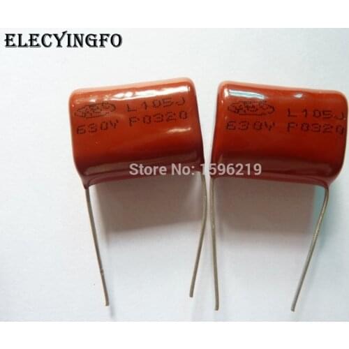 100pcs CBB 105 630V 105J CBB21 1uF 1000nF P22 Metallized Polypropylene Film Capacitor